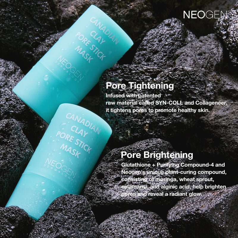 DERMALOGY by NEOGENLAB Canadian Clay Pore Stick Mask, 28g (0.99 oz) â€“ Minimizes Pores, Removes Blackheads & Excess Sebum, Glacial Mud & Colloidal Clay, Korean Skincare - Image 2